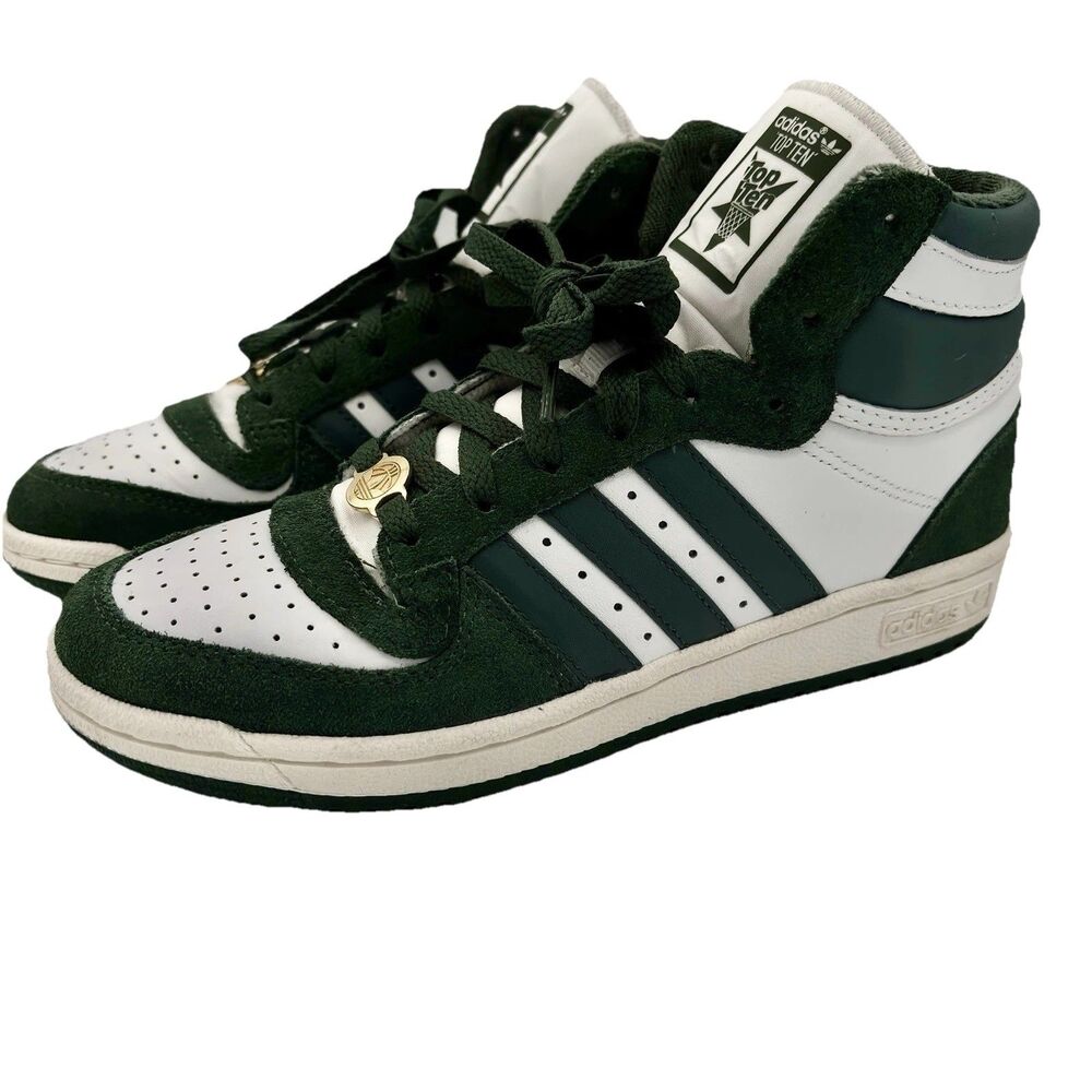 Adidas Top Ten RB Womens White Green Athletic Shoes Size 7